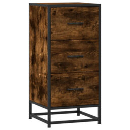 Vidaxl Sideboard Smoked Oak 35.5X35X76 Cm Engineered Wood And Metal - thumbnail 2