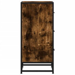 Vidaxl Sideboard Smoked Oak 35.5X35X76 Cm Engineered Wood And Metal - thumbnail 5
