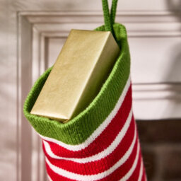Dibor Set Of 2 Traditional Candy Stripe Knitted Xmas Gift Decoration Christmas Stocking For Kids - thumbnail 4
