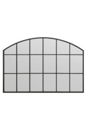 Mirroroutlet The Arcus Black Arched Wall Garden Mirror 110Cm X 75Cm - thumbnail 2
