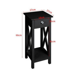 Small Cabinet Side End Table Slim Narrow Night Stand Bedside Drawer Storage Unit - thumbnail 2