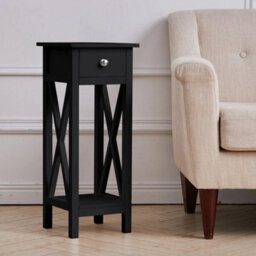 Small Cabinet Side End Table Slim Narrow Night Stand Bedside Drawer Storage Unit - thumbnail 3