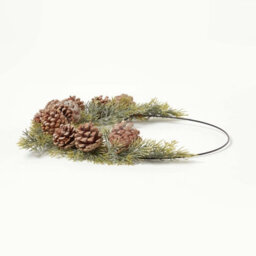 Homescapes Pinecone & Green Fir Wire Christmas Wreath - thumbnail 3