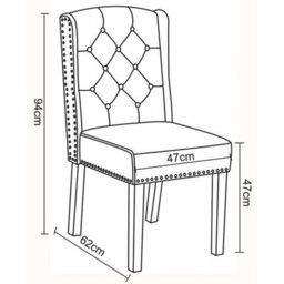 Beige Cream Velvet Dining Chairs Set Of 4 - thumbnail 2