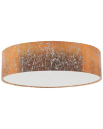 Beliani Flush Lamp Silver With Polycotton Shade 45 Cm - Ceiling Light For Living Room Bedroom Dining - thumbnail 3