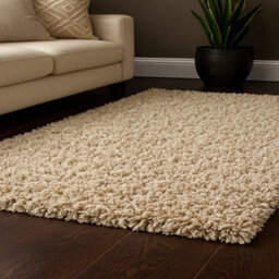 Uetian Light Beige Floor Rug Soft Touch 5Cm Dense Pile Minimal Modern Carpet For Home (80X150) - thumbnail 5