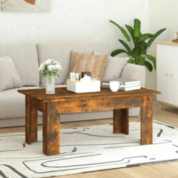 Berkfield Modern Coffee Table Smoked Oak 100X60X42 Cm Engineered Wood - thumbnail 3