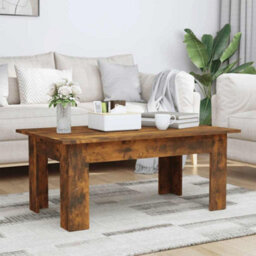 Berkfield Modern Coffee Table Smoked Oak 100X60X42 Cm Engineered Wood - thumbnail 2