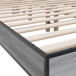 Berkfield Bed Frame Without Mattress Grey Sonoma 135X190 Cm Double - thumbnail 7
