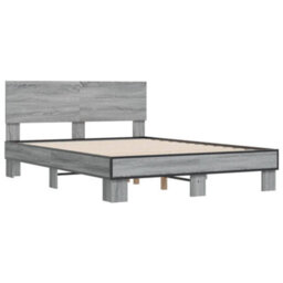 Berkfield Bed Frame Without Mattress Grey Sonoma 135X190 Cm Double - thumbnail 3