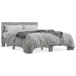 Berkfield Bed Frame Without Mattress Grey Sonoma 135X190 Cm Double - thumbnail 2