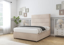 "Comfort Rosa Sand Naples Divan Bed Base 4 Drawers - 26"" Strutted  4' Small Double" - thumbnail 4