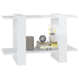 Berkfield Book Cabinet/room Divider High Gloss White 80X30X51 Cm - thumbnail 4