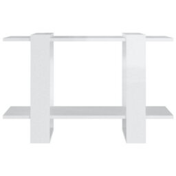 Berkfield Book Cabinet/room Divider High Gloss White 80X30X51 Cm - thumbnail 5