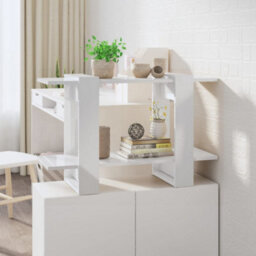 Berkfield Book Cabinet/room Divider High Gloss White 80X30X51 Cm