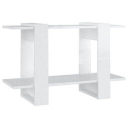 Berkfield Book Cabinet/room Divider High Gloss White 80X30X51 Cm - thumbnail 2