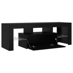 Berkfield Black Oak Tv Cabinet With Led Lights, 120X35X40 Cm - thumbnail 7