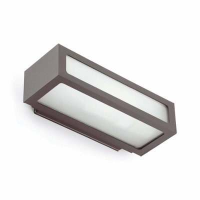 Luminosa Lighting Luminosa Natron 1 Light Outdoor Wall Light Dark Grey Ip54, E27 - image 1