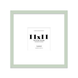 "11X11"" Mint Green Picture Frame - 11X11"" Square Frame With 8X8"" Mount For 11X11""/8X8"" Pictures Moderrn Style Thin Edge, 1 Pack" - thumbnail 1