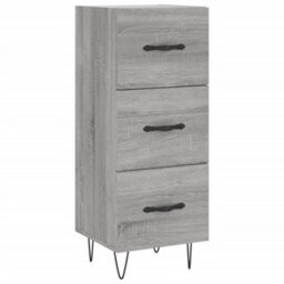 Berkfield Highboard Grey Sonoma 34.5X34X180 Cm Engineered Wood - thumbnail 7
