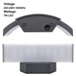 Long Life Lamps Company Modern Curved 7W Led Outdoor Wall Light Cool White Zlc339Cw - thumbnail 4