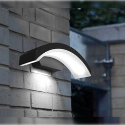 Long Life Lamps Company Modern Curved 7W Led Outdoor Wall Light Cool White Zlc339Cw - thumbnail 8