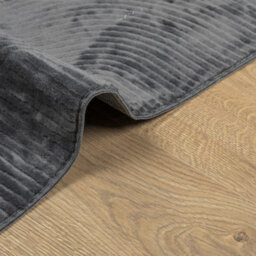 Berkfield Rug Iza Short Pile Scandinavian Look Anthracite 140X200 Cm - thumbnail 6