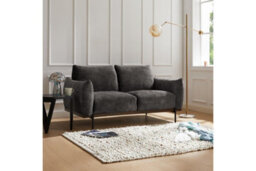 Home Detail Bakerloo 2 Seater Velvet Sofa, Steel Grey Velvet