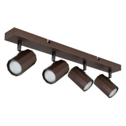 Luminosa Lighting Luminosa James Ceiling Spotlight Bar Bronze Colored Matt 4X Gu10 - thumbnail 2