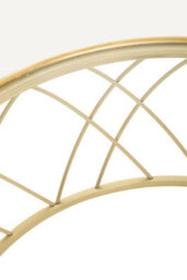 Orsina Modern Gold Round Coffee Table With Clear Glass, Gold Finished Storage Table,  Decorative Table For Hallways - thumbnail 4