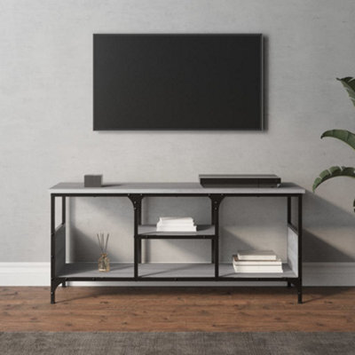 Berkfield Tv Cabinet Grey Sonoma 100X35X45 Cm Engineered Wood&iron - image 1