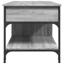Berkfield Coffee Table Grey Sonoma 100X50X50 Cm Engineered Wood And Metal - thumbnail 6