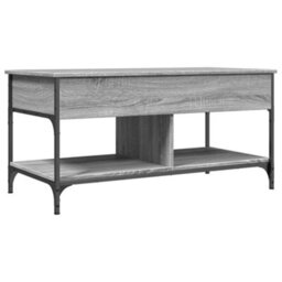 Berkfield Coffee Table Grey Sonoma 100X50X50 Cm Engineered Wood And Metal - thumbnail 7