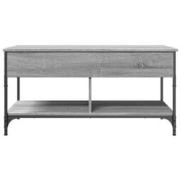 Berkfield Coffee Table Grey Sonoma 100X50X50 Cm Engineered Wood And Metal - thumbnail 5