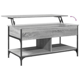 Berkfield Coffee Table Grey Sonoma 100X50X50 Cm Engineered Wood And Metal - thumbnail 8