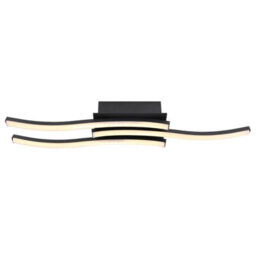 Luminosa Lighting Luminosa Kasimir Integrated Led Semi Flush Ceiling Light Matt Black 3X Led 3000K - thumbnail 3