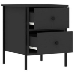 Berkfield Bedside Cabinets 2 Pcs Black 40X42X50 Cm Engineered Wood - thumbnail 7