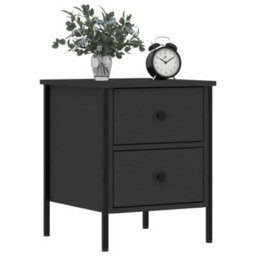 Berkfield Bedside Cabinets 2 Pcs Black 40X42X50 Cm Engineered Wood - thumbnail 3