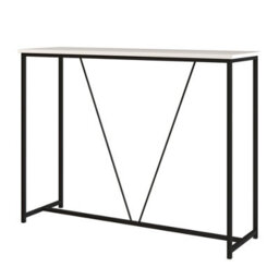 Urbn-Living Urbnliving 100Cm Width White Wooden Console Table Living Room Slim Display Shelf Hallway Entryway Furniture - thumbnail 1