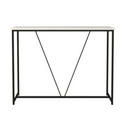 Urbn-Living Urbnliving 100Cm Width White Wooden Console Table Living Room Slim Display Shelf Hallway Entryway Furniture - thumbnail 2