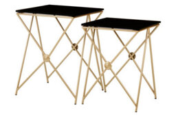 Orsina Stylish Design Gold Finish Side Tables, Versatile Side Table By Couch For Livingroom, Durable Lounge Table - thumbnail 1