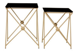 Orsina Stylish Design Gold Finish Side Tables, Versatile Side Table By Couch For Livingroom, Durable Lounge Table - thumbnail 2