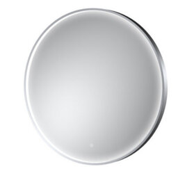 Balterley Quixhill Round Inset Framed Led Touch Sensor Mirror With Demister Pad, 800mm - Chrome - thumbnail 1