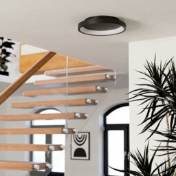 Eglo Loretello-Z Smart Control Steel Led Rgb Modern Ceiling Light, Black - thumbnail 2