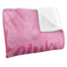 Minions Beach Bum Club Silky Bob Soft Touch Blanket Pink/multicoloured (One Size) - thumbnail 2