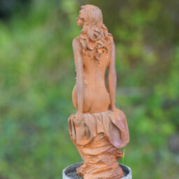 Burgess Cast Iron Lady Sculpture Antique Style Woman Ornament Home Garden Decoration Roman Goddess Metal Statue - thumbnail 6
