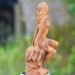 Burgess Cast Iron Lady Sculpture Antique Style Woman Ornament Home Garden Decoration Roman Goddess Metal Statue - thumbnail 5
