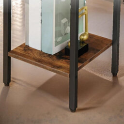 Rafaelo Mobilia Set Of 2 Double Drawer Bedside Tables Brown - thumbnail 2