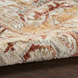 Rust Traditional Rug, 5mm Thick Anti-Shed Bordered Geometric Rug, Luxurious Persian Rug For Dining Room-69Cm X 310Cm (Runner) - thumbnail 6