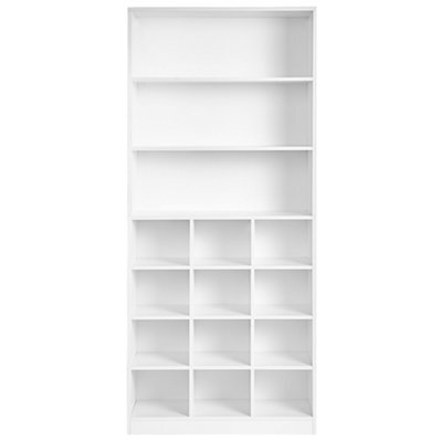 Wyld And Coco Luxehome White Mdf Melamine Shoe Storage Cabinet Tall Organizer W80 X D30 X H180Cm - image 1